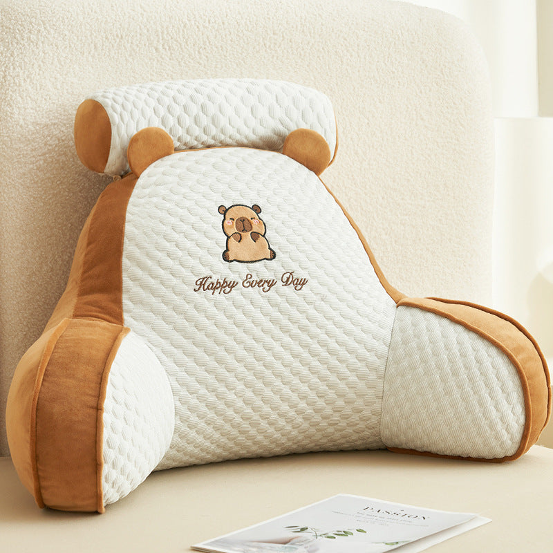 Mjuk Ryggkudde med Söt Design – Perfekt för Säng eller Soffa