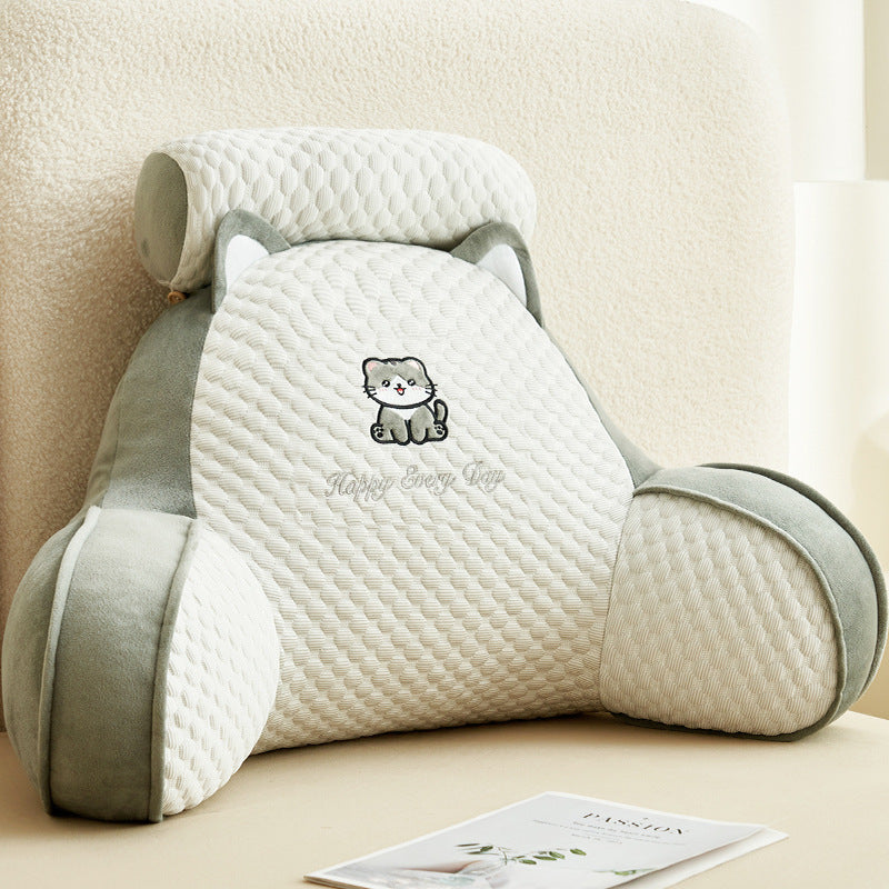 Mjuk Ryggkudde med Söt Design – Perfekt för Säng eller Soffa