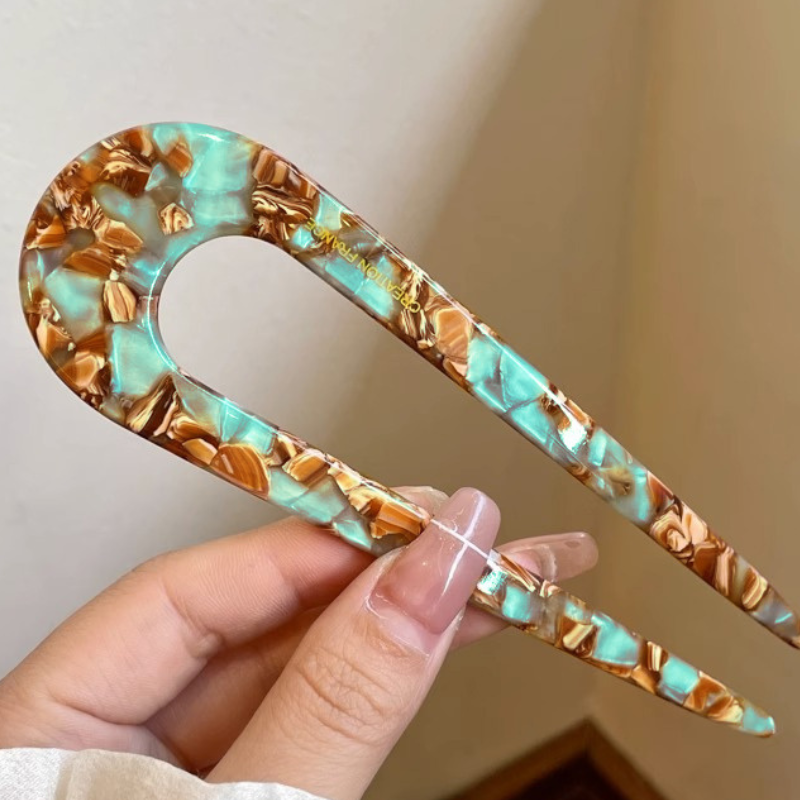 🌿 Hälsosam U-formad hårnål – skonsam styling utan slitage