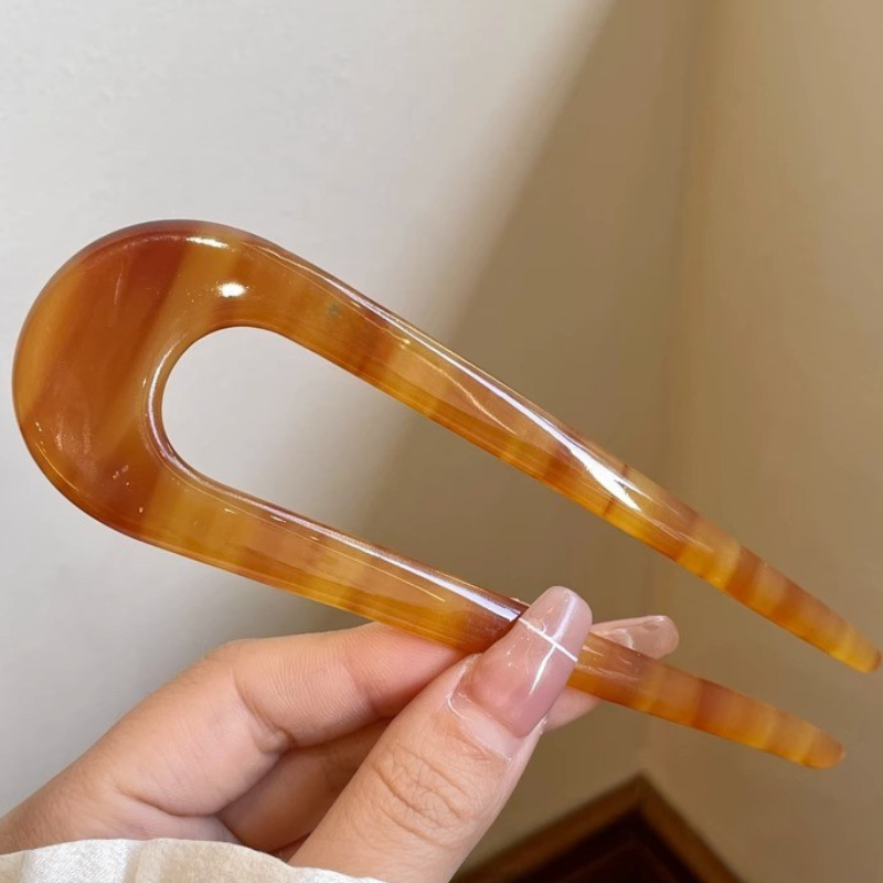 🌿 Hälsosam U-formad hårnål – skonsam styling utan slitage