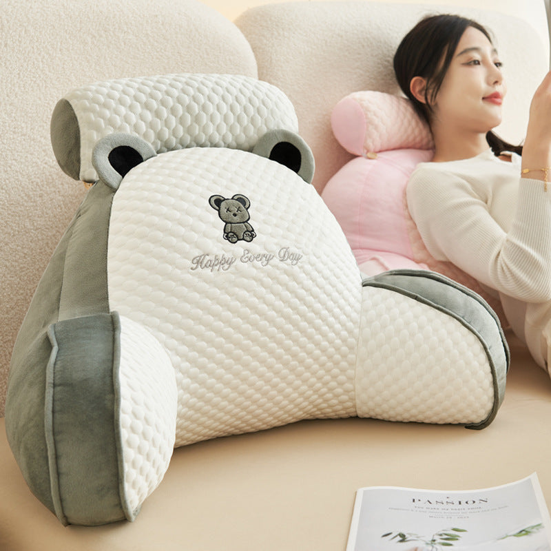 Mjuk Ryggkudde med Söt Design – Perfekt för Säng eller Soffa
