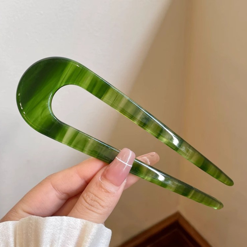 🌿 Hälsosam U-formad hårnål – skonsam styling utan slitage