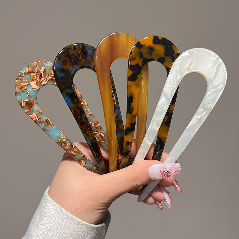 🌿 Hälsosam U-formad hårnål – skonsam styling utan slitage